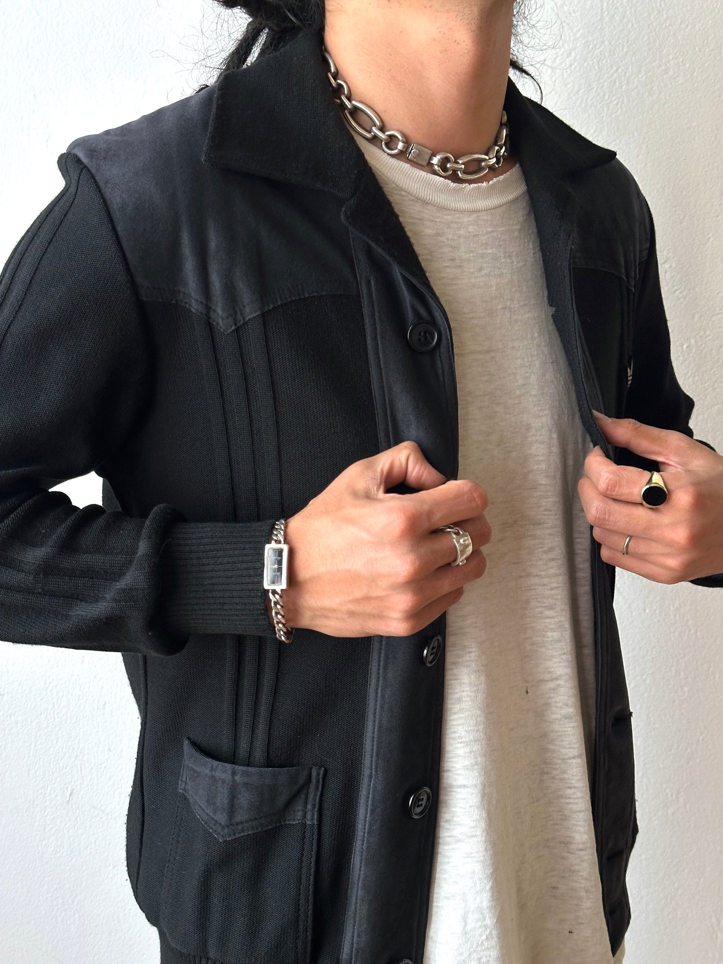 1970s black Adidas track jacket
