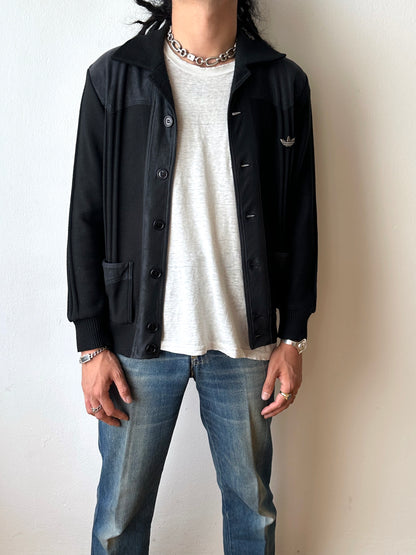 1970s black Adidas track jacket