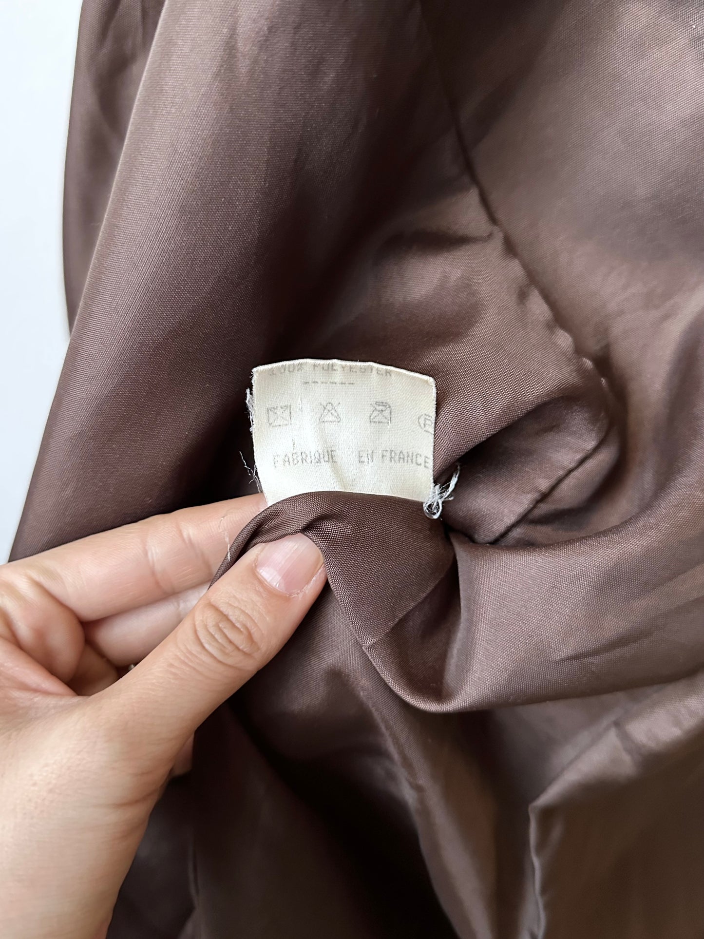 80s hooded fur coat made in France