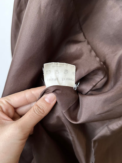 80s hooded fur coat made in France