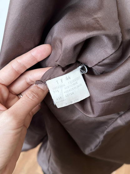 80s hooded fur coat made in France