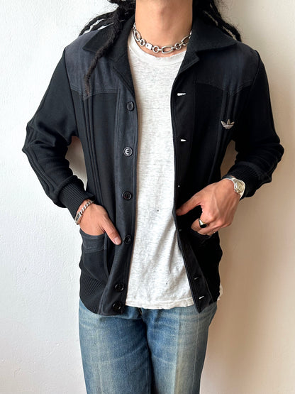 1970s black Adidas track jacket