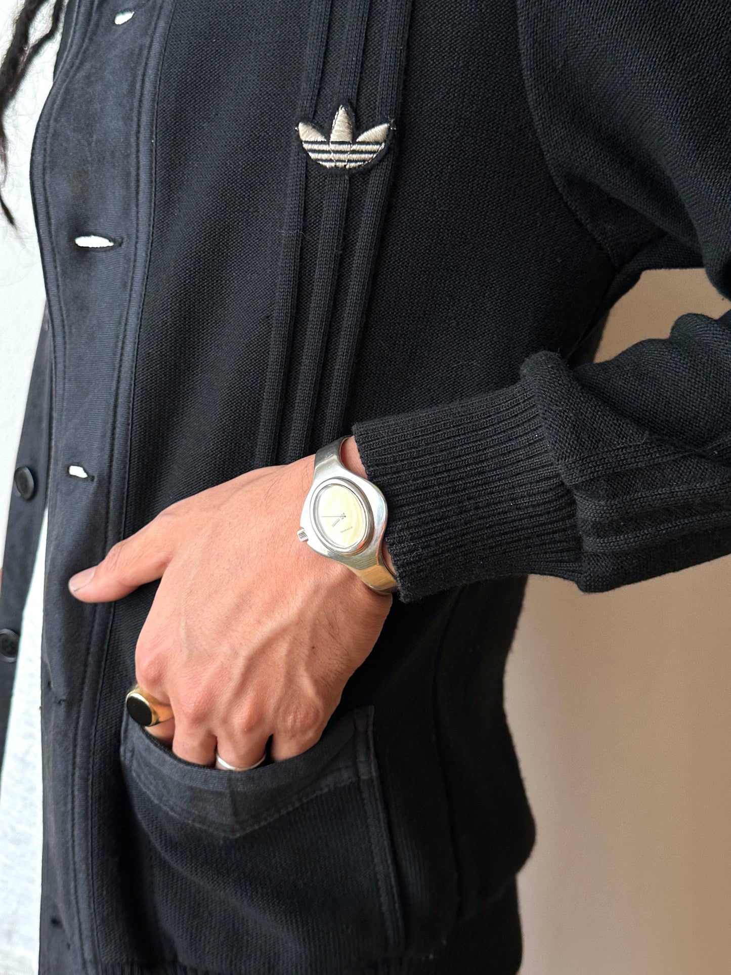 1970s black Adidas track jacket