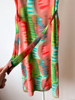 silk poly blurred dress