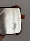 1920s 20s 20's Czechoslovakia silver 800 tobacco case antique vintage garnet stone monogram シルバー タバコケース シガレットケース アンティーク ヴィンテージ ヨーロッパ