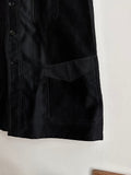 40s-50s French black moleskin vest, Dead stock