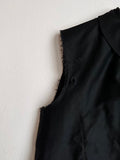 40s-50s French black moleskin vest, Dead stock