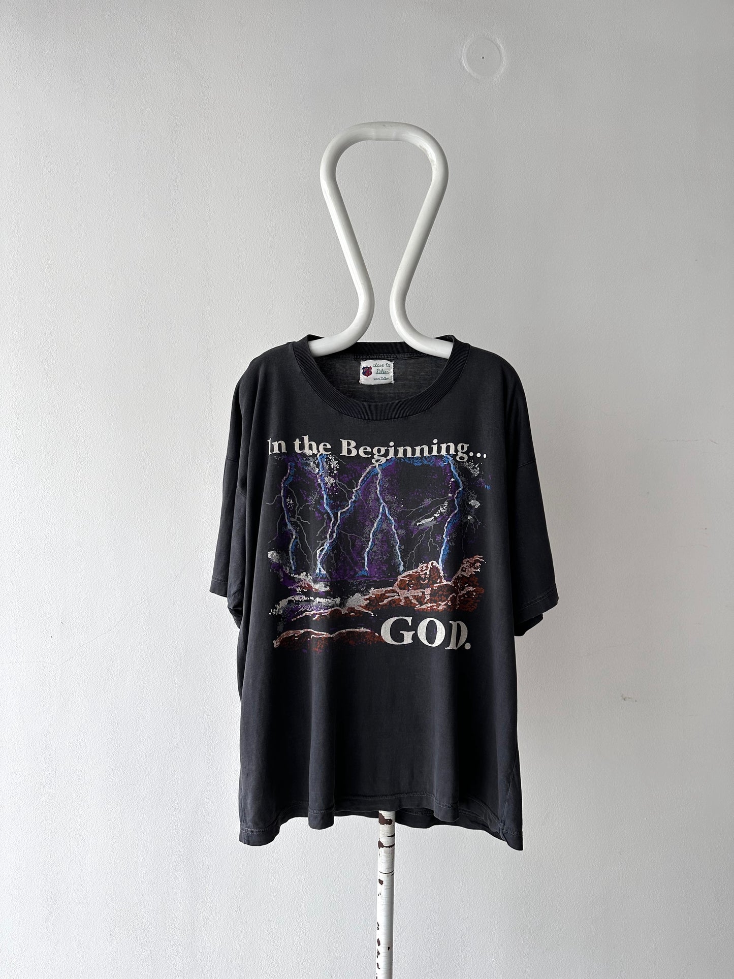 In the beginning god tee. super rare - XL