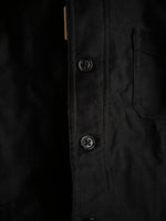 40s-50s French black moleskin vest, Dead stock