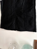 40s-50s French black moleskin vest, Dead stock