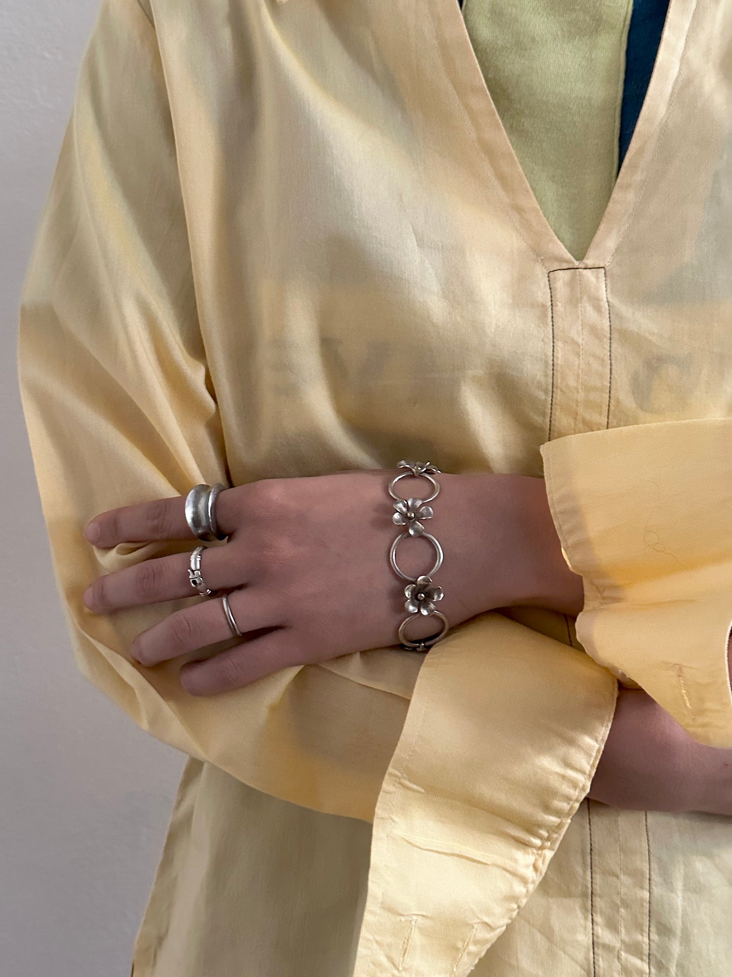 silver 925 vermeil blooming bracelet