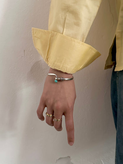 Mexico 925 turquoise hooked bangle