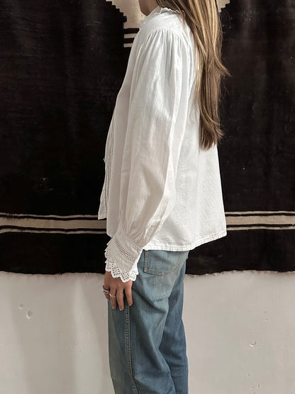 1900s German antique scallops blouse