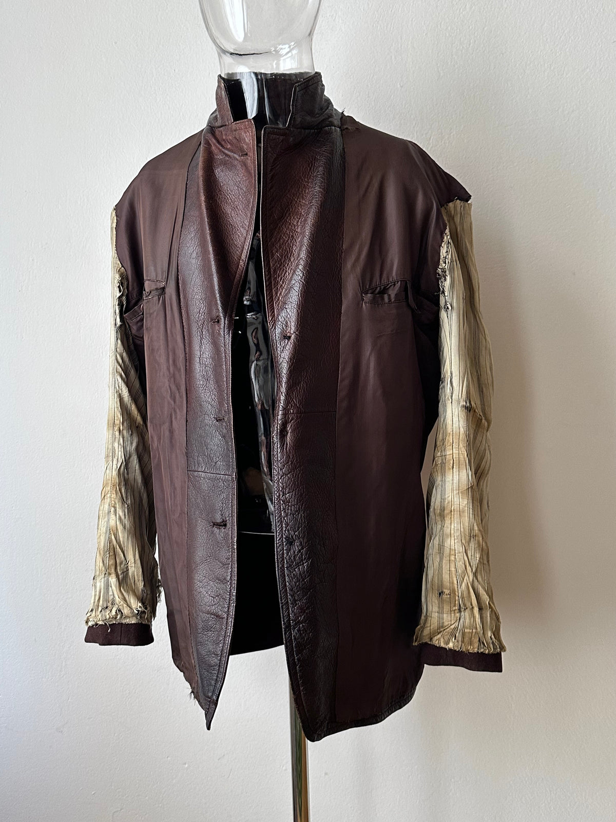 Unknown leather and wool tailored jacket pre 1960s