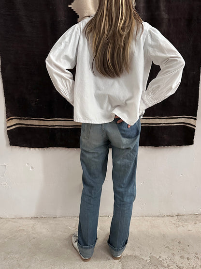 1900s German antique scallops blouse