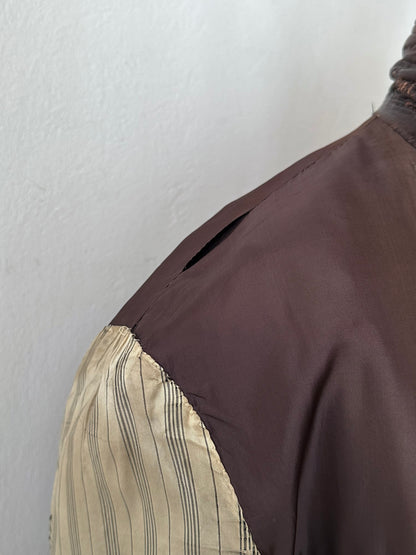 Unknown leather and wool tailored jacket pre 1960s