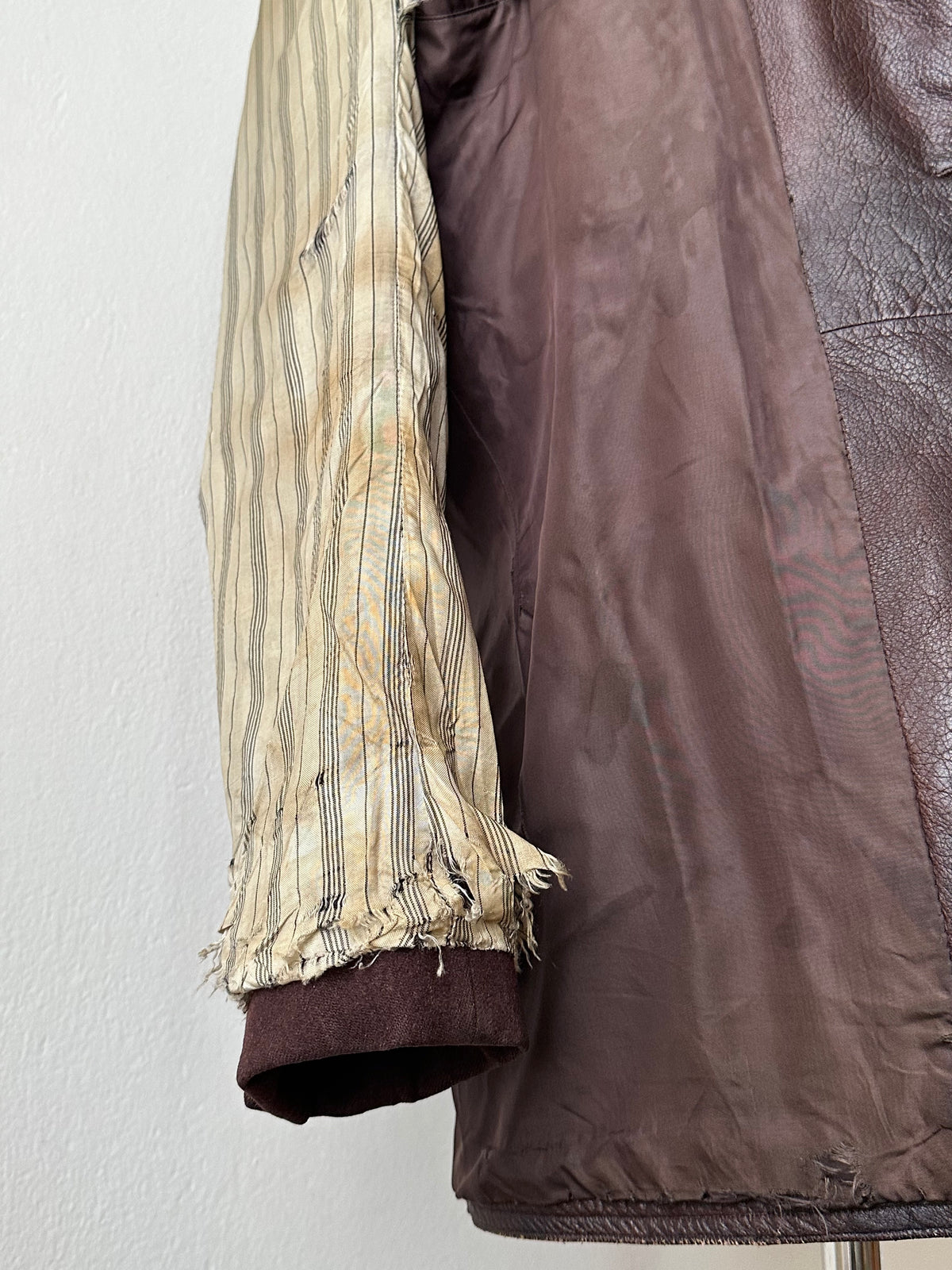 Unknown leather and wool tailored jacket pre 1960s