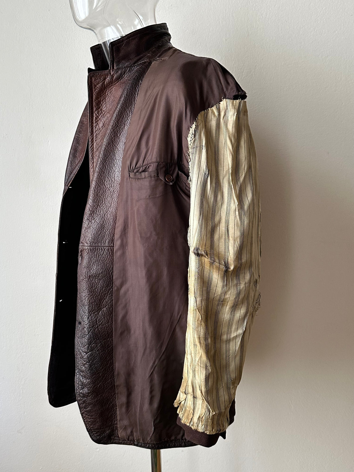 Unknown leather and wool tailored jacket pre 1960s