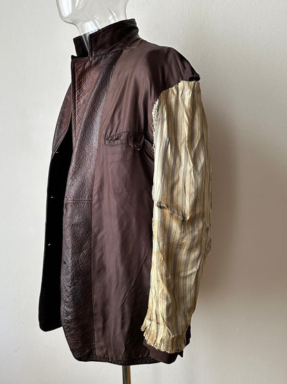 Unknown leather and wool tailored jacket pre 1960s