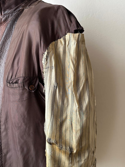 Unknown leather and wool tailored jacket pre 1960s