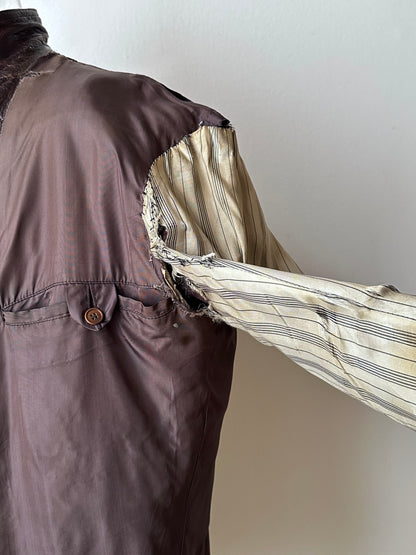 Unknown leather and wool tailored jacket pre 1960s