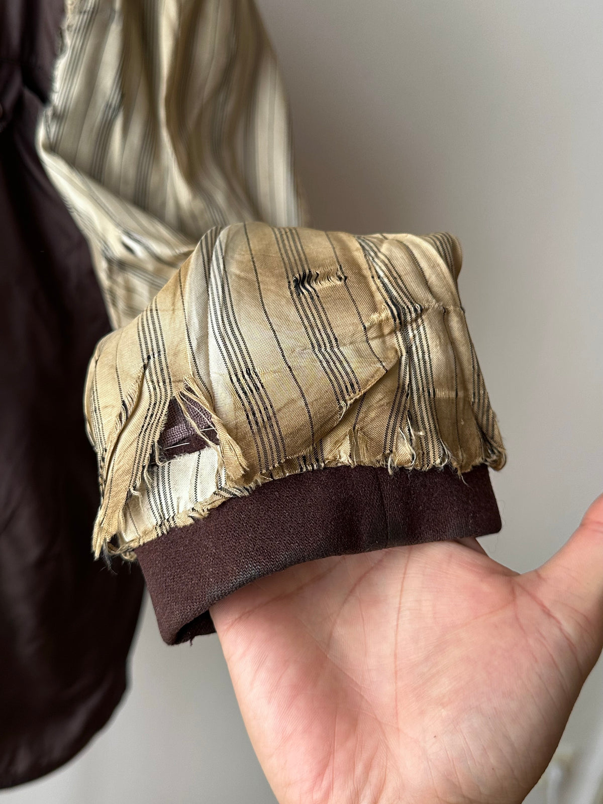 Unknown leather and wool tailored jacket pre 1960s