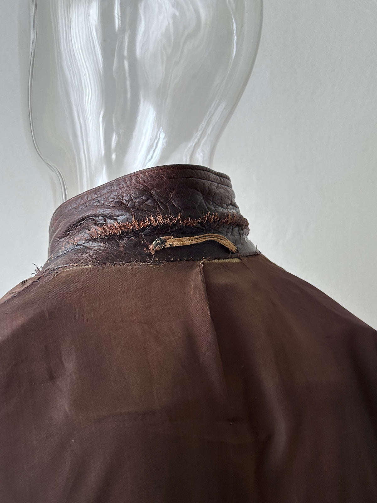 Unknown leather and wool tailored jacket pre 1960s