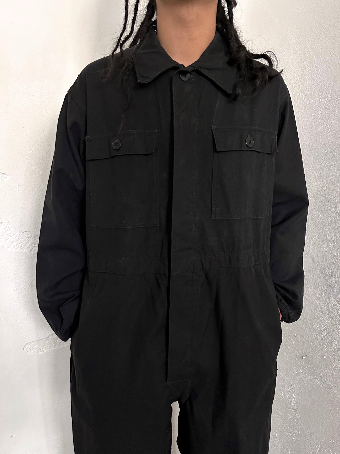 Vintage East German military black jumpsuit