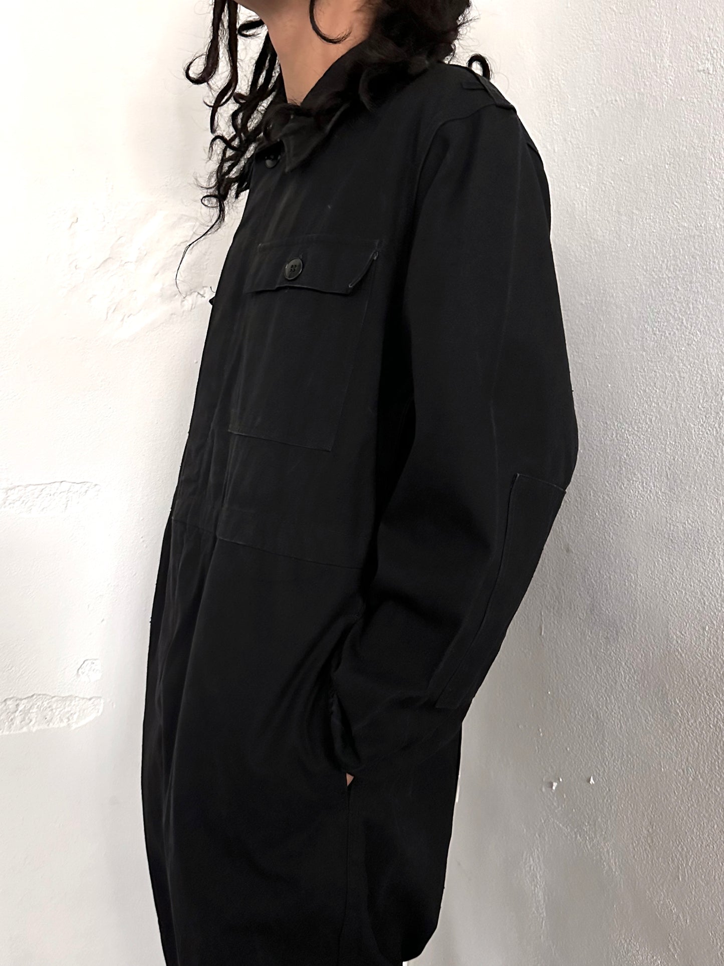 Vintage East German military black jumpsuit