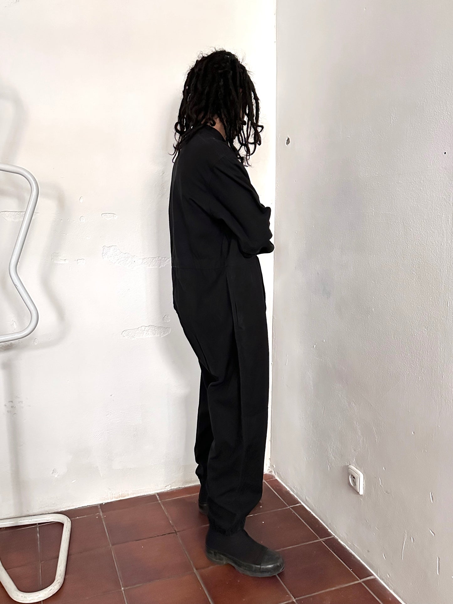 Vintage East German military black jumpsuit