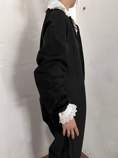 1900s German antique scallops blouse