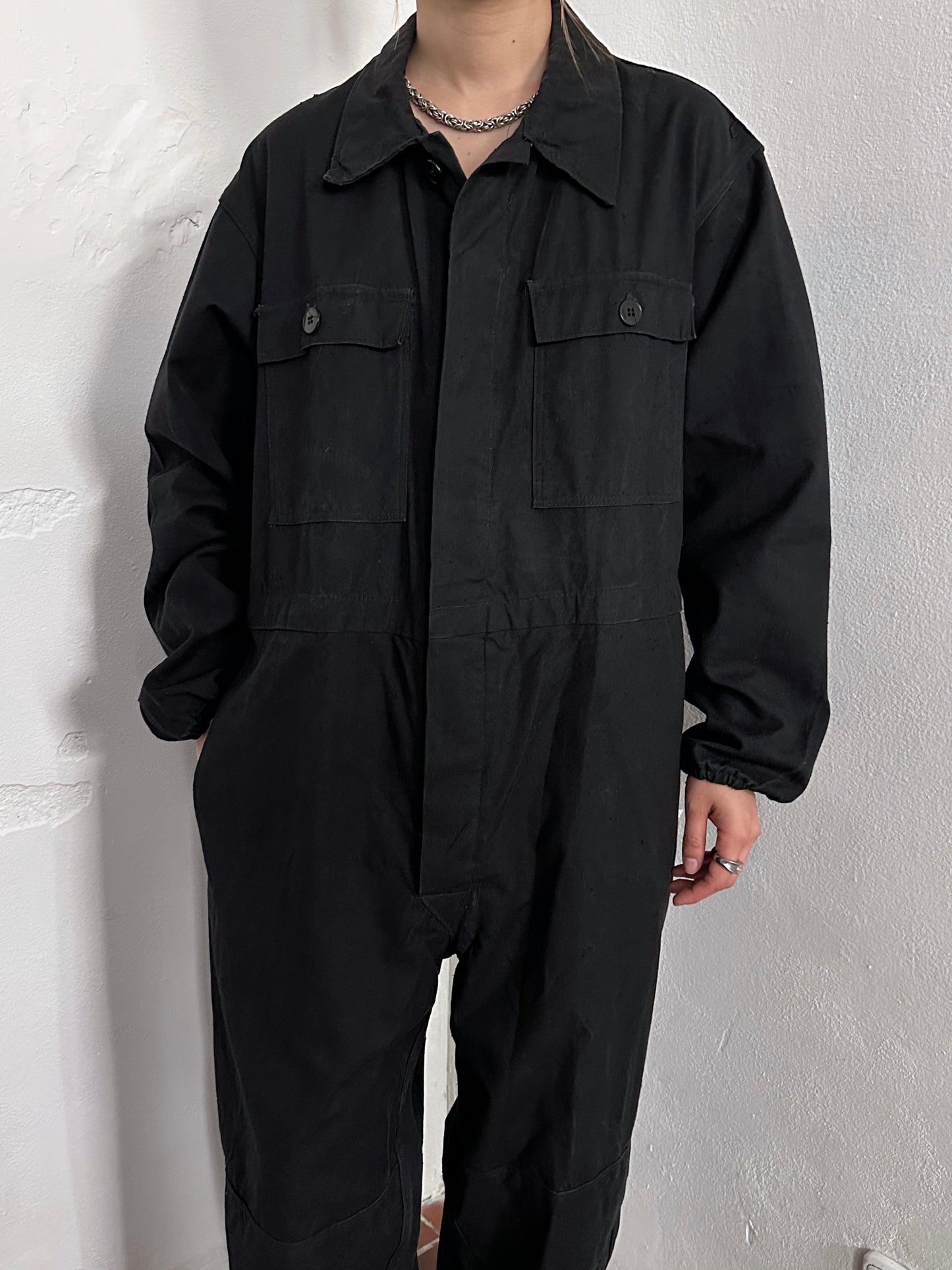 Vintage East German military black jumpsuit