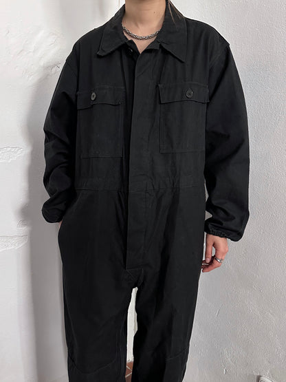 Vintage East German military black jumpsuit
