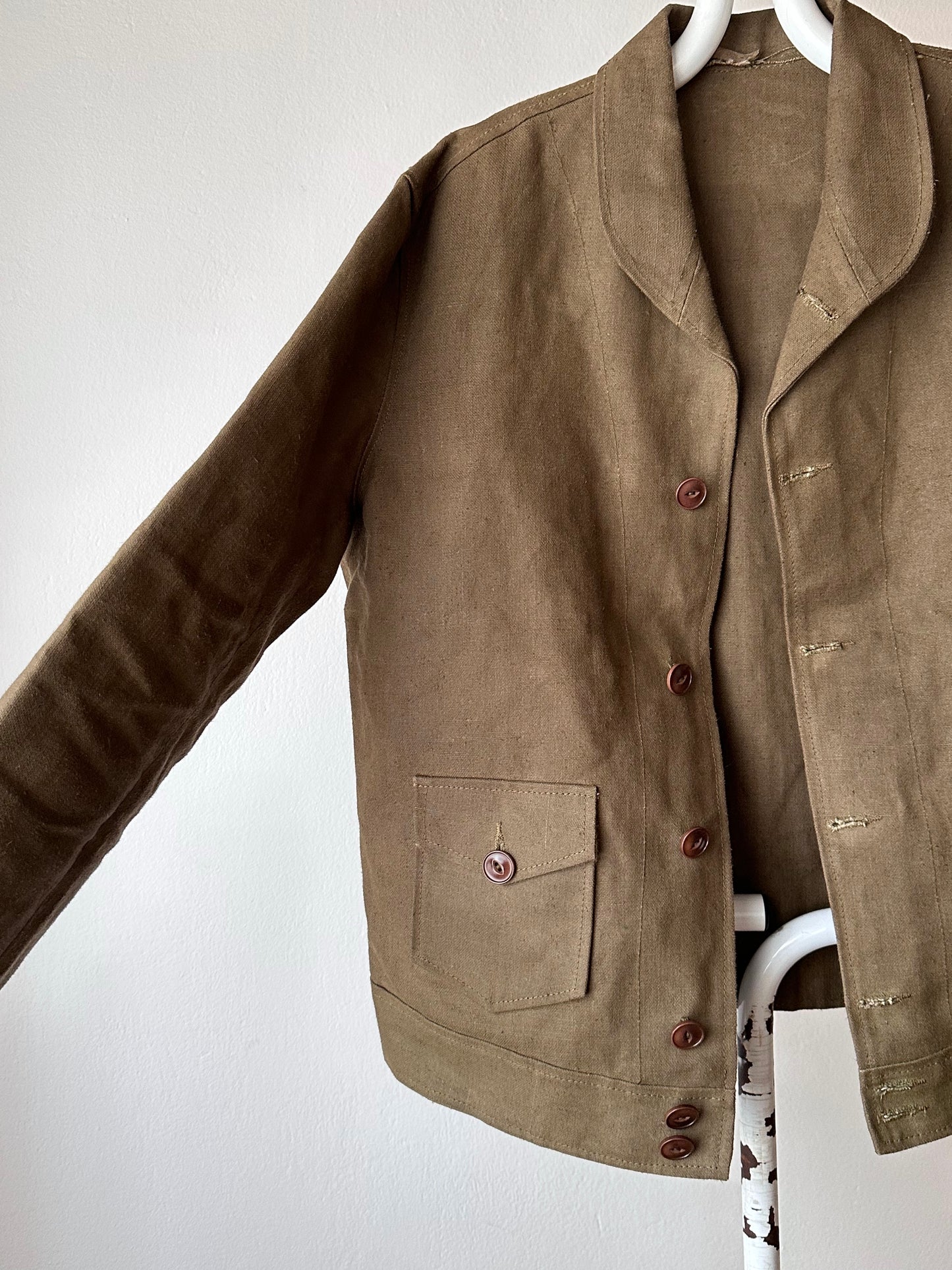 Unknown vintage french linen canvas jacket
