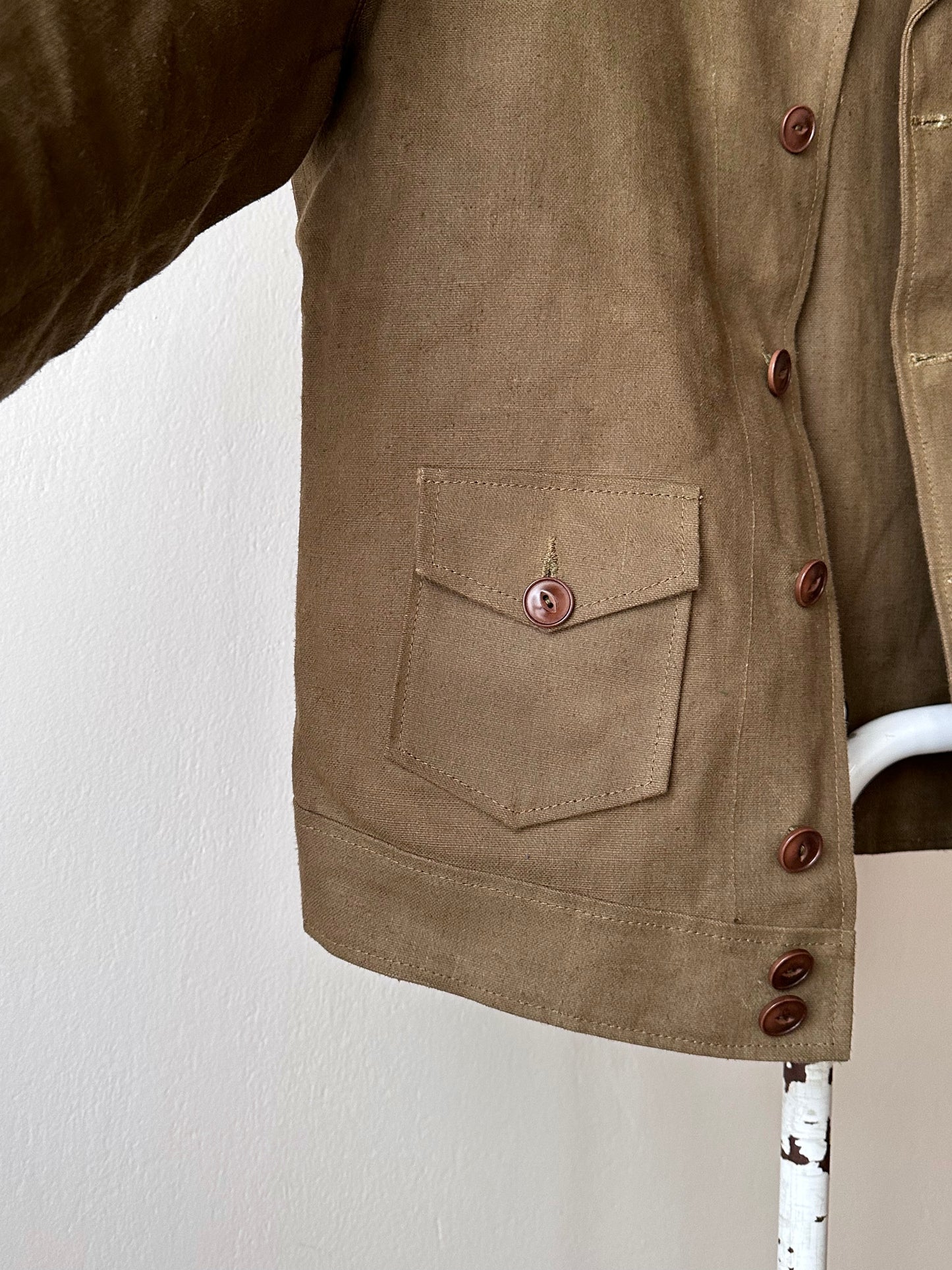 Unknown vintage french linen canvas jacket