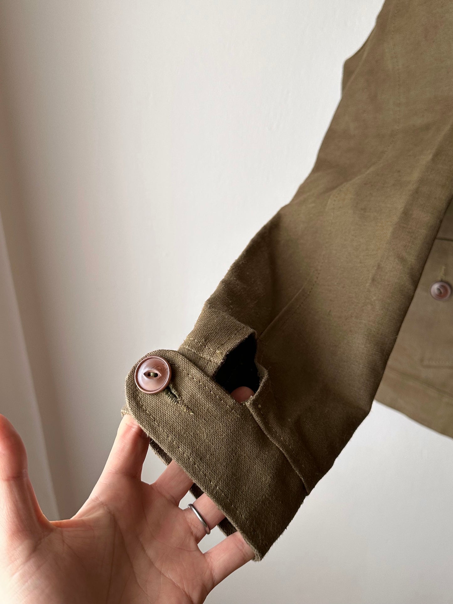 Unknown vintage french linen canvas jacket