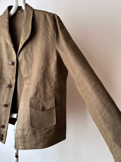 Unknown vintage french linen canvas jacket