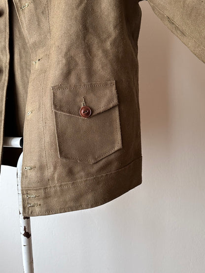 Unknown vintage french linen canvas jacket