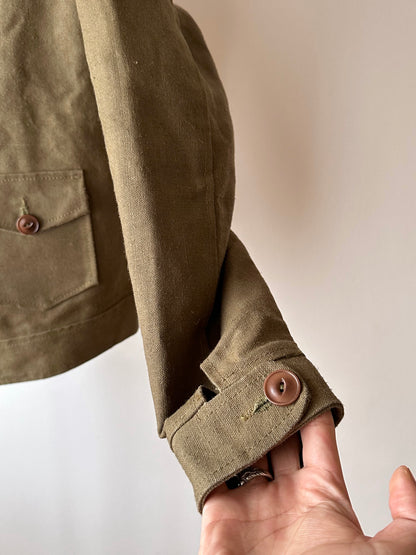 Unknown vintage french linen canvas jacket