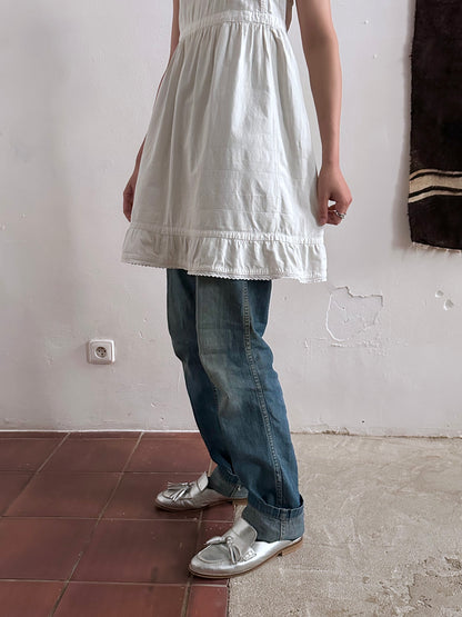 French antique linen dress
