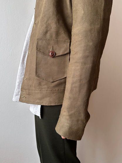 Unknown vintage french linen canvas jacket