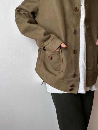 Unknown vintage french linen canvas jacket