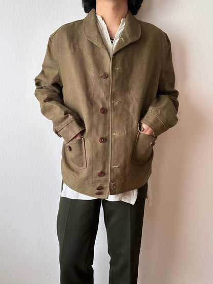 Unknown vintage french linen canvas jacket