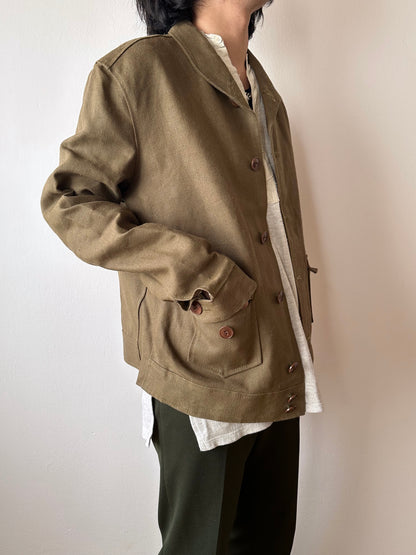 Unknown vintage french linen canvas jacket