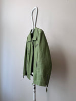 leather jacket in pale green