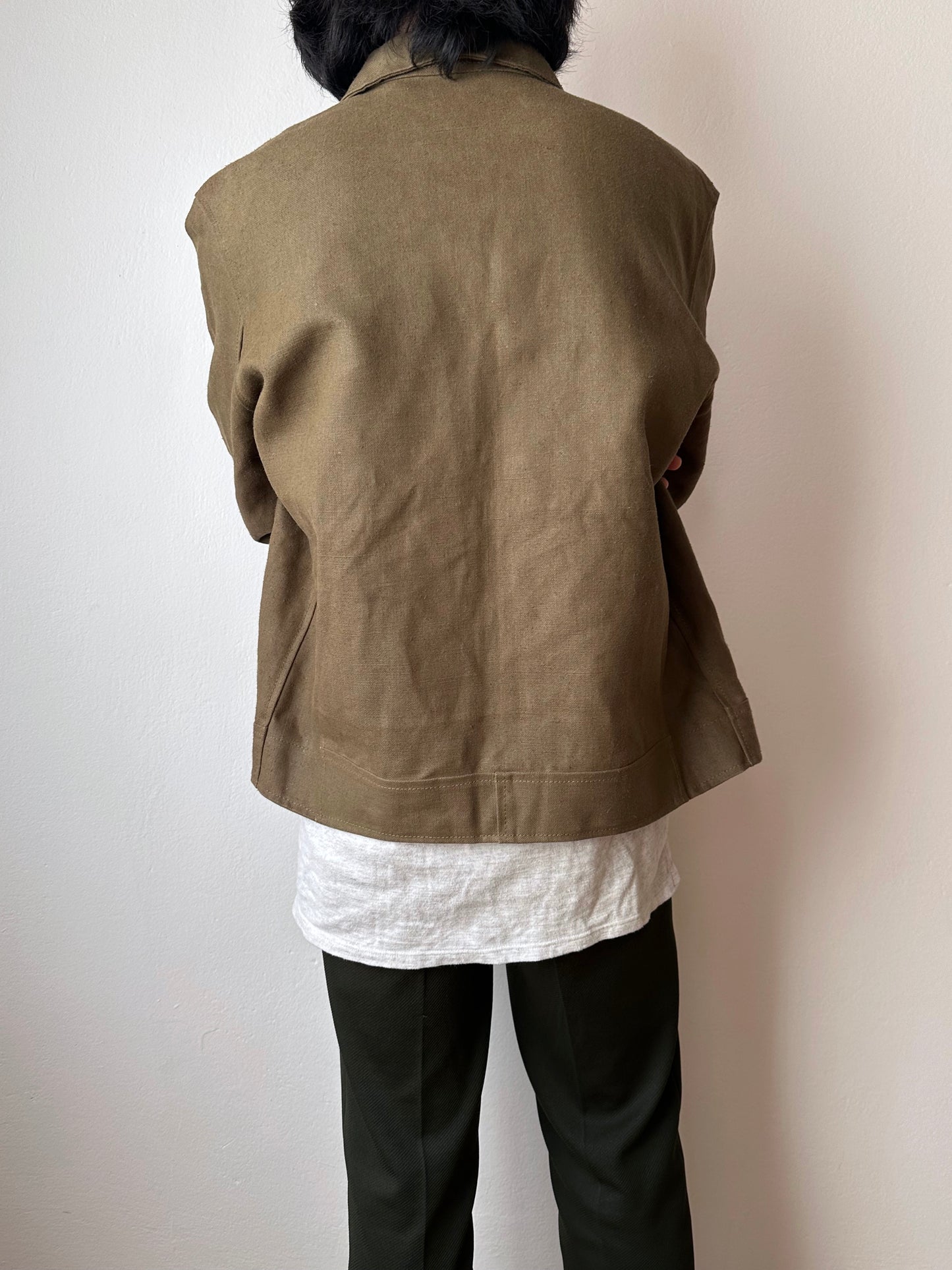 Unknown vintage french linen canvas jacket