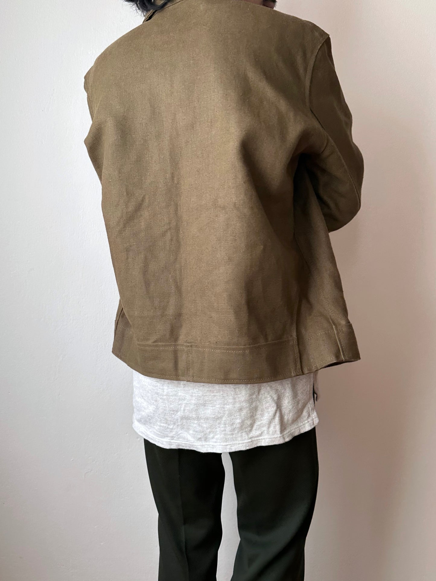 Unknown vintage french linen canvas jacket