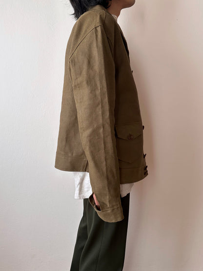 Unknown vintage french linen canvas jacket