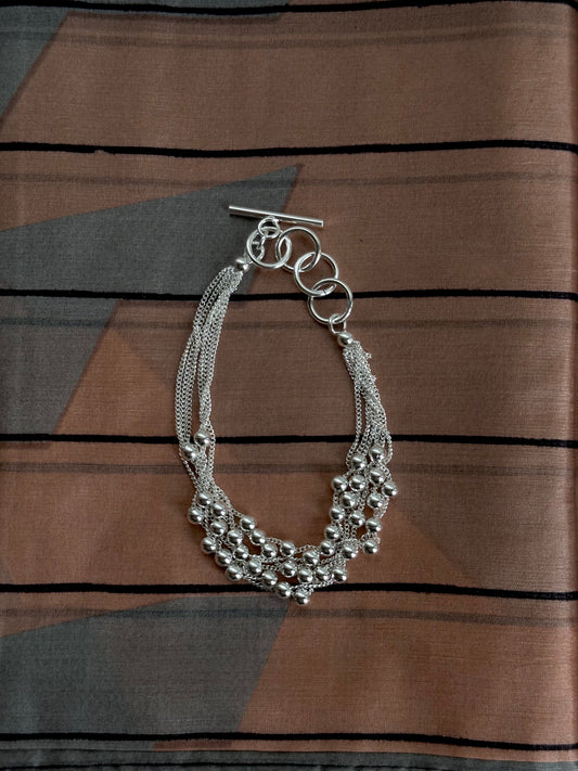 grape beads toggle bracelet