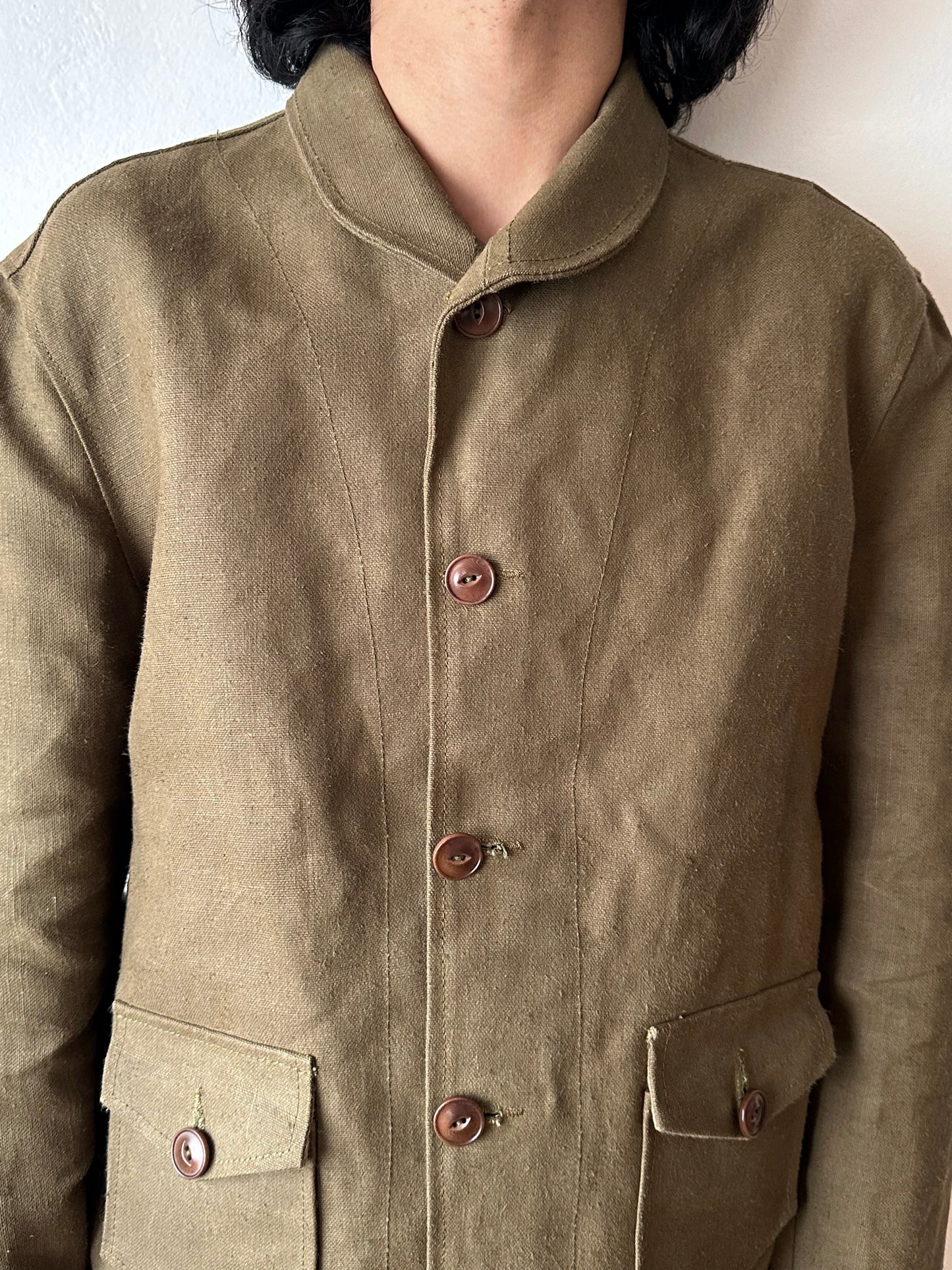 Unknown vintage french linen canvas jacket